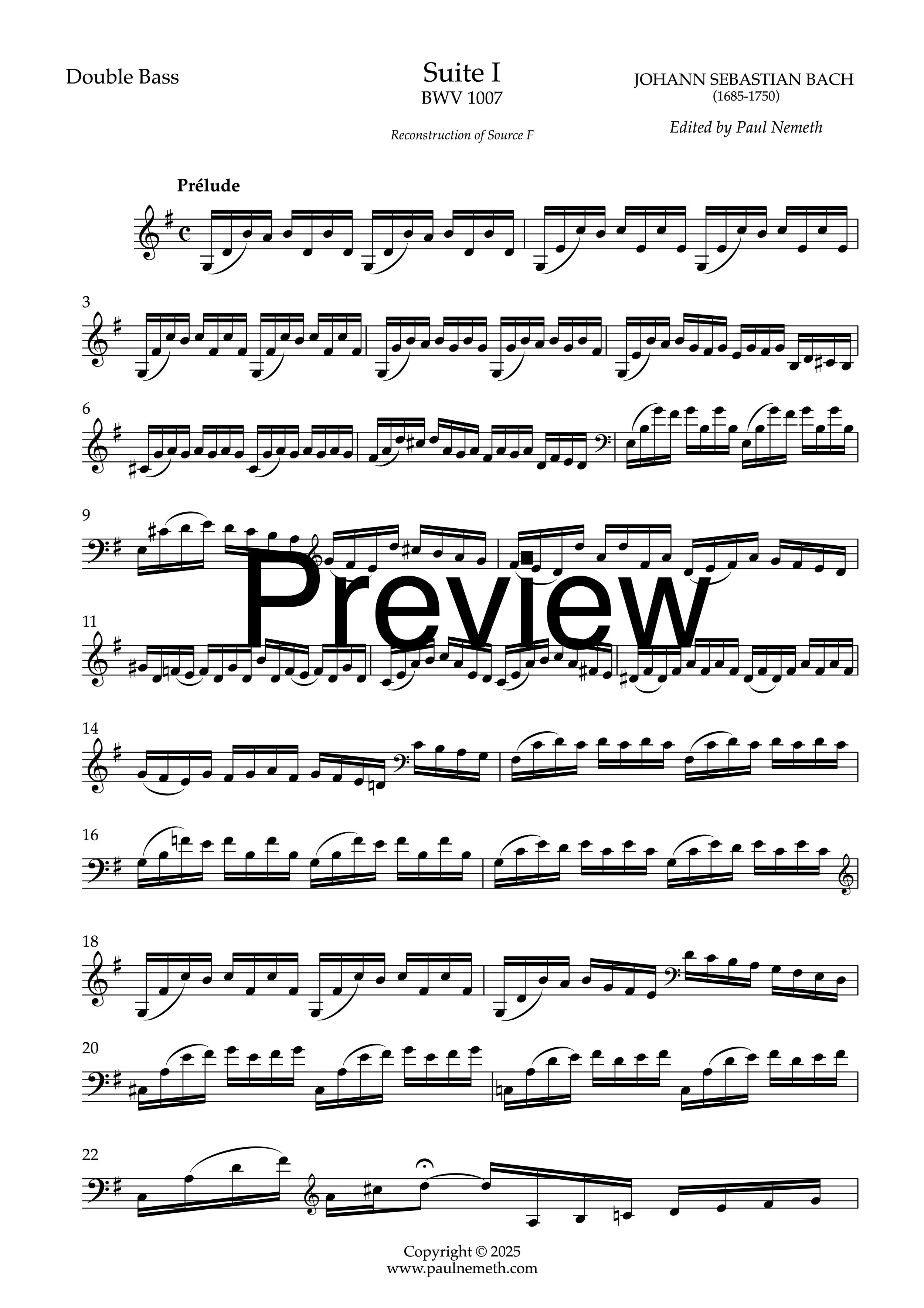 Scores for Sale — Paul Nemeth - Double Bass